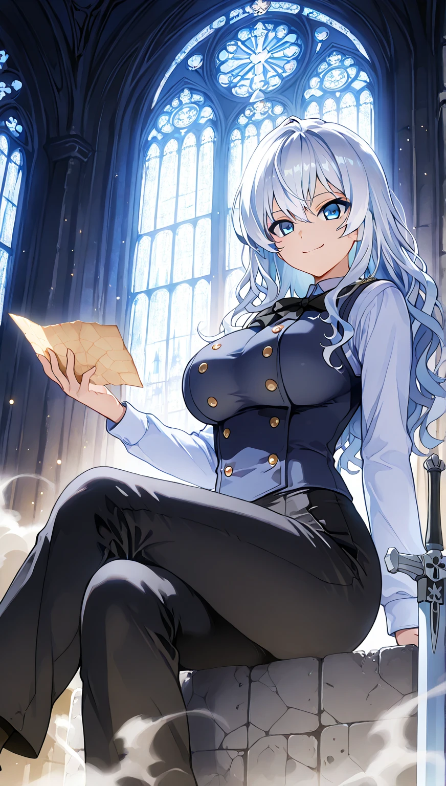 ((Best Quality)), (Best Masterpiece)), (Details:1.4),32k,Best Anime,Sharpness,Best Wallpaper,Light Manipulation:0.9,(Sage),Smiling,Library, (Indestructible Perfect Anatomy),(Beautiful eyes with detailed detail, shiny black),(Beautiful robes with detailed detail),(Glossy shortcuts:1.4),Cap,Sparkling light:0.7