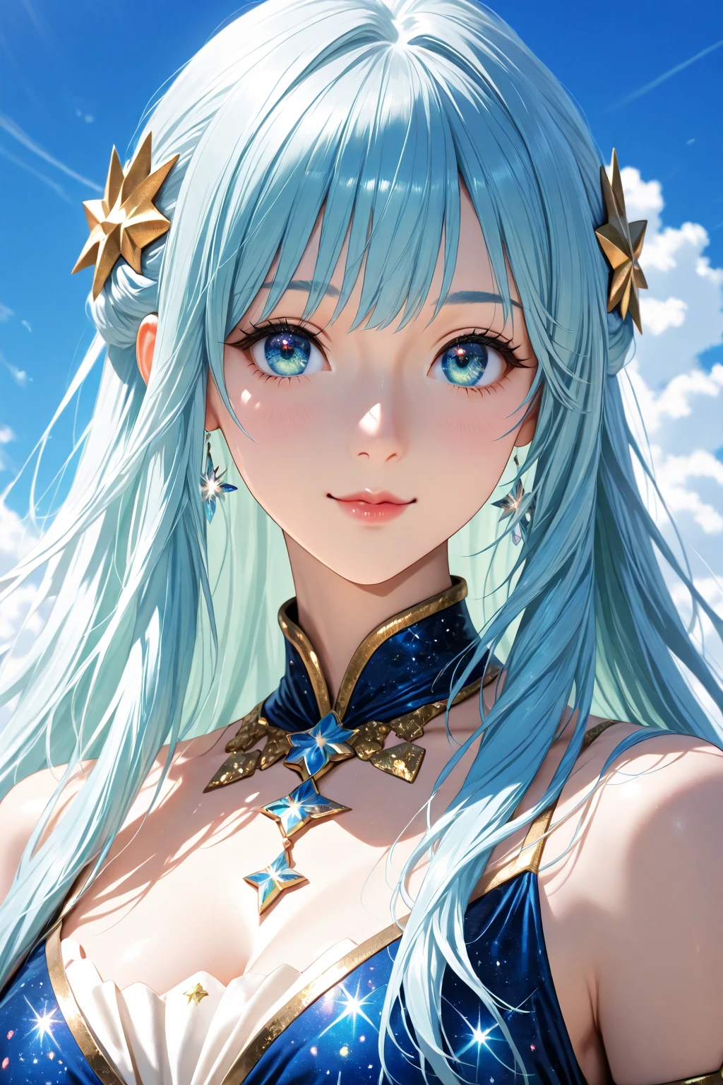 beautiful fantasy with blue skies