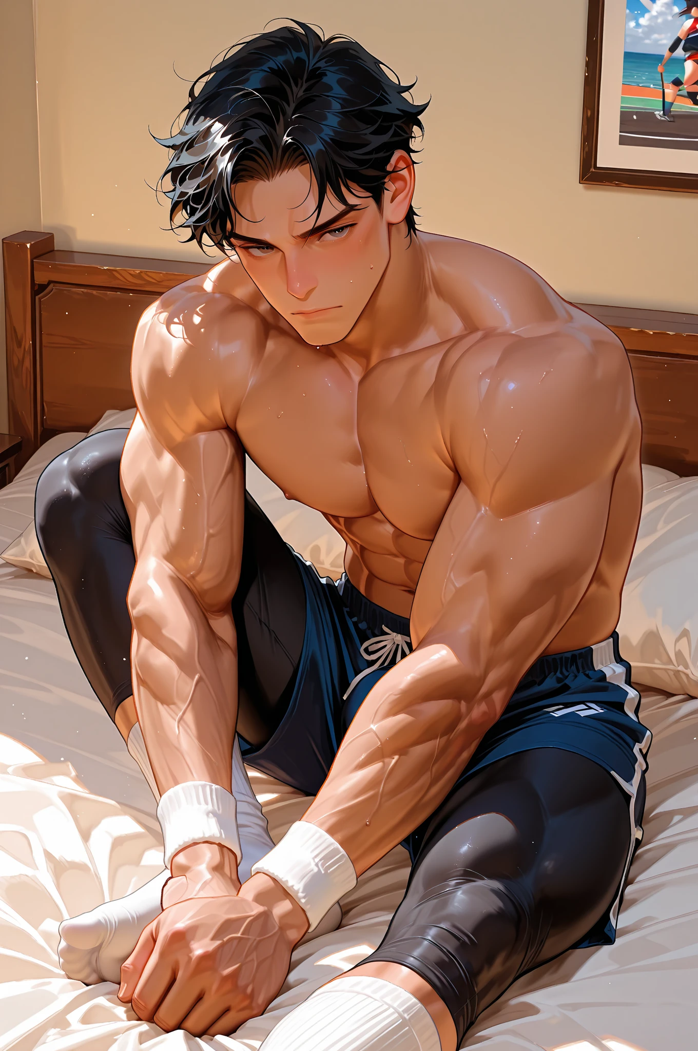 (best quality,4k,8k,highres,masterpiece:1.2),ultra-detailed,(realistic,photorealistic,photo-realistic:1.37),Gray Fullbuster with beautiful details embracing a cuddly teddy bear toy and sitting on a cozy bed, gazing directly at the viewer, inviting a warm connection. The gray fur of the Fullbuster is meticulously depicted, with every strand visible, showcasing its softness and depth. The Fullbuster's expressive eyes, with a touch of sadness and longing, captivate the observer, pulling them into the emotional depth of the scene. The character's pose exudes comfort and vulnerability, as they find solace in the embrace of the teddy bear toy.

The bed, adorned with luxurious sheets and pillows, provides a rich texture and adds a sense of coziness to the composition. The room is softly lit, creating a warm and intimate atmosphere. The colors in the image are harmonious and serene, with a gentle touch of muted tones, evoking a sense of tranquility and nostalgia.

The teddy bear toy, carefully crafted with intricate details, exudes a sense of innocence and companionship. It carries a subtle reflection of the bond between the character and their cherished memories. The toy's presence enhances the emotional narrative, inviting the viewer to reminisce about their own childhood and the comfort of their favorite toys.

This prompt aims to create a visually stunning, emotionally resonant image, capturing the delicate nuances of the character's expression and the tender connection they have with the teddy bear toy. The attention to detail and the high-quality rendering will emphasize the realistic and lifelike nature of the artwork, touching the viewer's heart and conveying a poignant story.