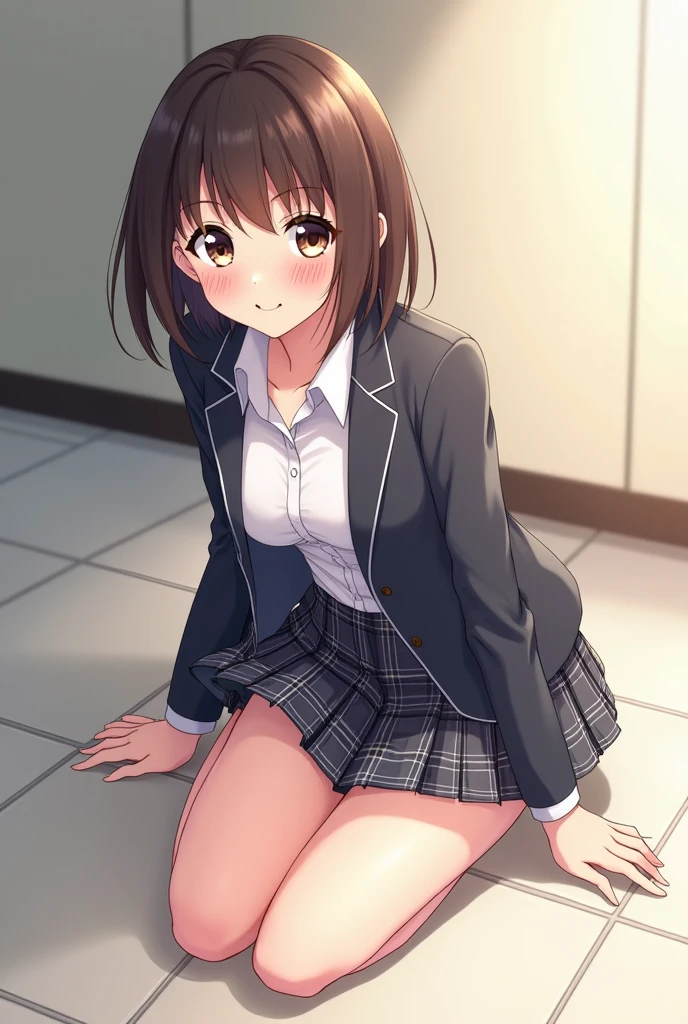 Sayuogi Wara, Sayu Ogiwara, Brown hair, (Brown eyes:1.5), Medium Hair,Take off your uniform, Bow, Red bow, Long sleeves, Shirt, Collared shirt, White shirt, Skirt, Pleated skirt, Black skirt, Naughty big、large full breasts、looking at the viewers, BREAK (masutepiece:1.2), Best Quality, High resolution, Unity 8k壁纸, (Illustration:0.8), (Beautiful detailed eyes:1.6), extra detailed face, Perfect Lighting, extremely details CG, (Perfect hands, Perfect Anatomy),Smile with open mouth、(Black panties:1.3)、(Fully exposed panties:1.5)、(Squatting:1.3),plein air、outside of house、(sox:1.3)、独奏、opening legs、open one's legs