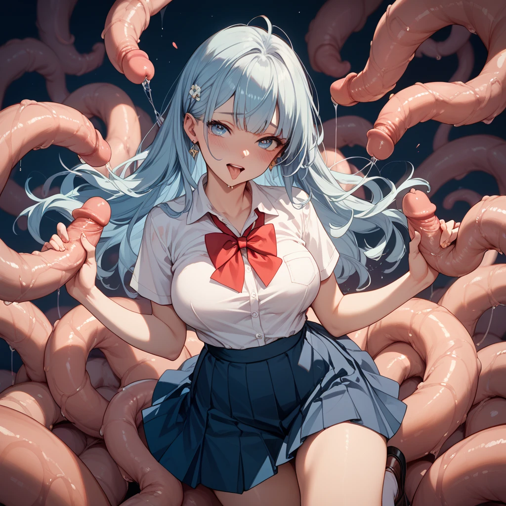 (masterpiece, Highest quality:1.2), alone, One girl, 幼いchildのゴールドシップ, pillbox hat,、White blouse、、blazer、Pleated skirt、Knee-high socks、Horse tail,、grassland、Nature、blush、Close your eyes and scream、Muddy liquid all over the body、Big Breasts、The bra is see-through、Clothes are see-through、Open your legs、Leg spread、、Kindergarteners、、6 years old、、の小さな体、Tentacles touching pussy、White viscous liquid、A lot of love juice、Get by a large amount of tentacles、Put tentacles in your、A large number of tentacles wrap around the body、Tentacle insertion into、Tentacles and sexual activity、Tentacles and sex、Tentacles get inside clothes、Inserting a tentacle into the vagina、Sweat、Massive 、Vaginal 、orgasm、Cramp、Masturbation、masturbation behavior、From the side、Blowjob、Titty fuck、Carry a school bag、Reluctant、Cute Bra