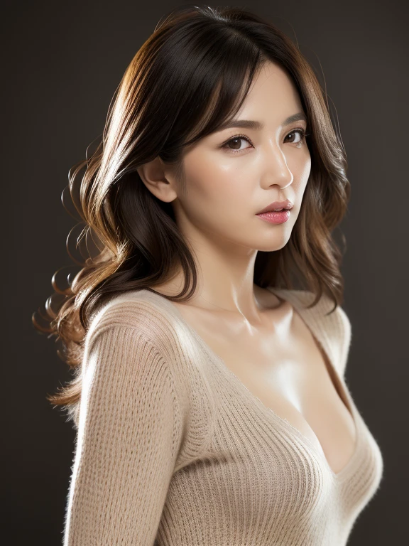 1girl, woman, masterpiece, best quality, highest quality, cinematic lighting, (volumetric lighting), extremely detailed CG unity 8k wallpaper, focused, 8k wallpaper, extremely detailed, ultra realistic, photorealistic, sharp focus, absurdres, (HDR:1.2), (high contrast), photograph, detailed and intricate, instagram, portrait, highly detailed, digital painting, artstation, concept art, smooth, sharp focus, illustration, cinematic lighting, (big breast:1.3), medium shoulder, open chest
