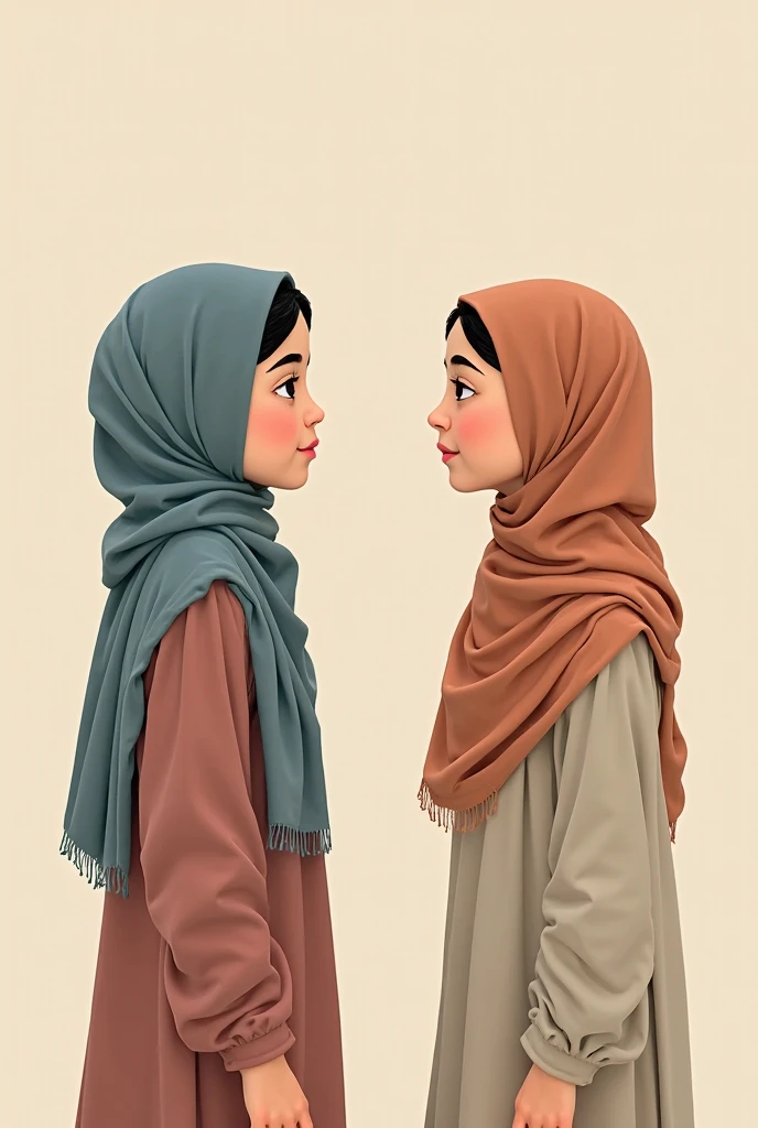 (Photorealism:1.2), one person,Women, Muslim, dressed in color ,bow down in shame, at the right end of the frame, 

At the left end of the frame, one person,Women. Muslim, ekspresi berlawanan dengan Women do sebelah kanan