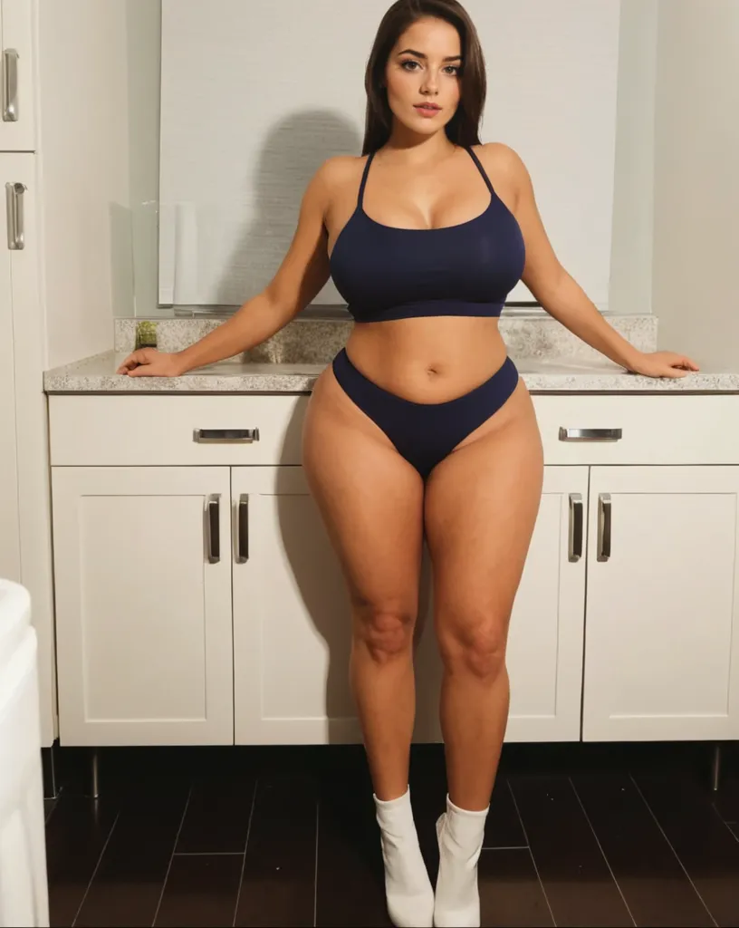a cute teenage girl, about 160cm tall, brown eyes, in a blue dress is posing by a door, sexy girl, in blue dress, curvy model, gorgeous woman, attractive girl, cleavage, wearing blue dress, sexy dress, attractive woman, very beautiful woman, blue dress, beautiful curves, big breasts!, lovely woman, beautiful goddess, with large breasts, very curvy, dressed in blue, smile on her face, long curly black hair, masterpiece, best quality, ultra quality, ultra-high quality, high quality, highest, ultra highest, hyperrealism, hyper realistic, absurdness, 4K, 8K, 16k, hyper detailed, intricate detailed, amazing shading, high contrast, realistic, photo realistic, photography, super fine illustration, foreshortening, perfect anatomy, correct anatomy, perfect proportion, perfect face, perfect hands, perfect legs, perfect fingers, very curvy hour glass shape, Kim Kardashian curvy.