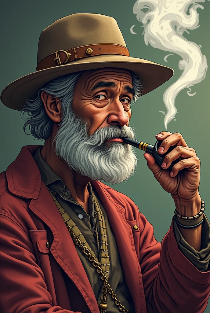 Gandalf smoking a pipe and blowing smoke rings, portrait, (((realistic style)))), lord of the rings, painting the Great Magician's Hat, (((((smoke rings)))) Atey Ghailan, by Jeremy Mann, Greg Manchess, Antonio Moro, trend at ArtStation, trend at CGSociety, Intricate, High detail, Sharp focus, dramatic, photorealistic painting art from midjourney and greg rutkowski, black in the background
