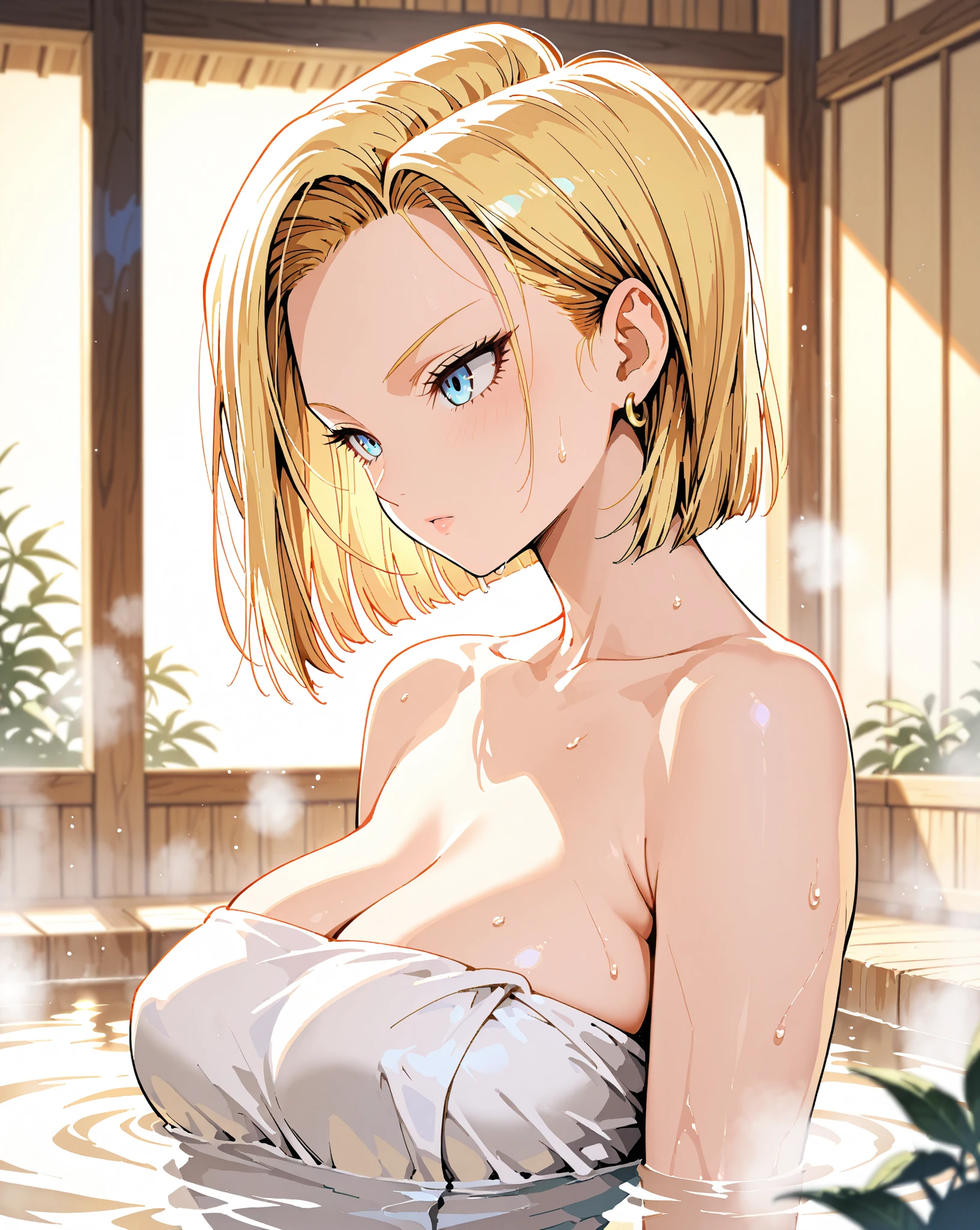Temari nara,wet towel,open towel,wet tight towel,sexy, breast smooth breast hot springs smiling,