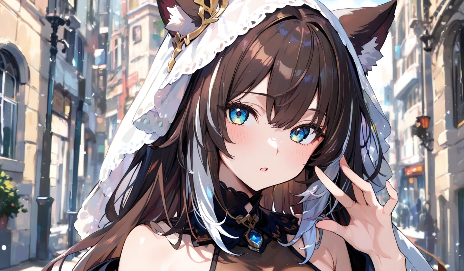 ((best quality)), ((masterpiece)), (detailed), perfect face, 1 girl, bar, sexy
Riko loves to wear eye-catching outfits that enhance her charming personality. She often opts for form-fitting dresses with playful patterns, accentuated by stylish accessories like ear cuffs and choker necklaces that resemble cat ears. Her hair is styled in loose waves, often adorned with a headband to add a playful touch.