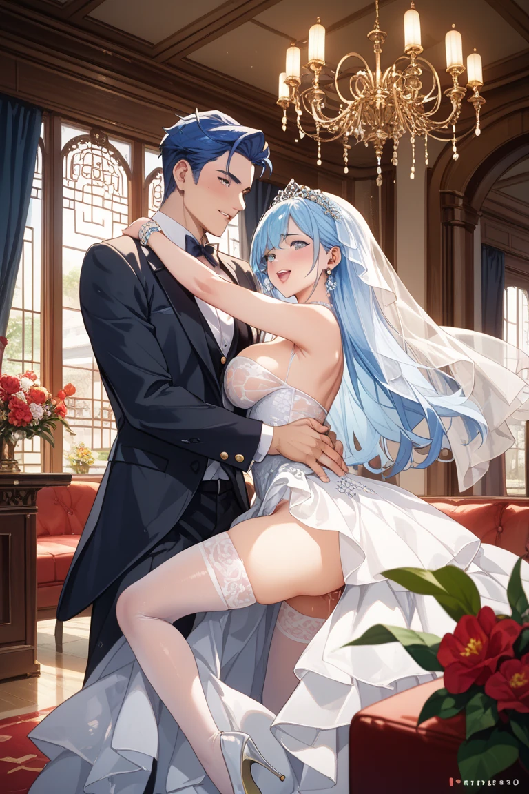 a father (he had been brainwashing by his second son,crossdressing,Sex with his second son every day, wear sexy Wedding lingerie,bride of his second son,have one's first night,,swear live as the wife of his second son for life) ,an empty abandoned church ,Already he divorced his wife by order of his second son.on.