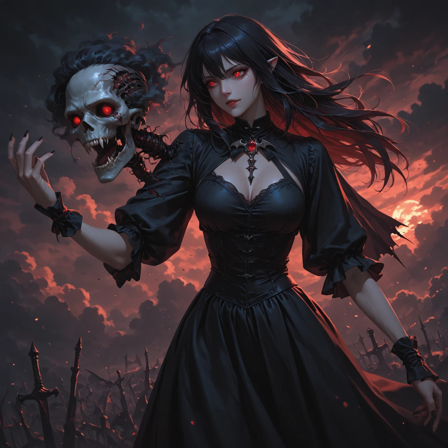 There is a Grim Reaper standing in front of the wall, the Grim Reaper skeleton has a creepy expression on his face, birds are flying around, the wall is covered with hanged skeletons, covered with blood, Penny Wise, Penny Wise, dark but detailed digital art, detailed 4K horror artwork, Stephen King as Penny Wise, Penny Wise theme, Grim Reaper, Horror!! Highly detailed, twisted, skeleton, epic illustration, darek zabroki, fantasy art Behance, death art, dark style, gothic style, epic fantasy digital art style, epic fantasy science fiction illustration, movie fantasy painting, 8K highly detailed digital art, Guillem H. Pongiluppi, high quality digital concept art by Bayard Wu, concept art wallpaper 8K, 8K HD wallpaper digital art, Obra-prima, Best Quality, (Dynamic Angle: 1.4), Fear Depth of Field exotic_Dance, PerfectNwsjMajic, (Obra-prima, Top Quality, Best Quality, Official Art, Beauty and Aesthetics: 1.2), Extreme Detail, Colorful, Highest Detail, Obra-prima, Best Quality t, Reality,