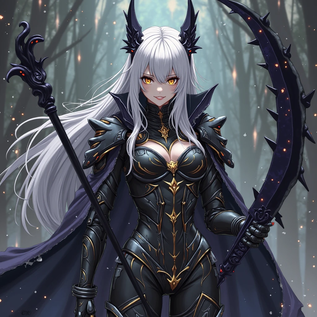 masterpiece:1.2, best quality,1girl, dense forest, sunlight, fire, spider motif, drow, dark elf, grey skin, red eyes, pointy ears, angry, fur trim, armor, headdress, abs, toned, fur boots, standing, holding axe, <lora:drow_offset:0.8>, <lora:more_details:0.6>, looking at viewer, upper body, facing viewer,