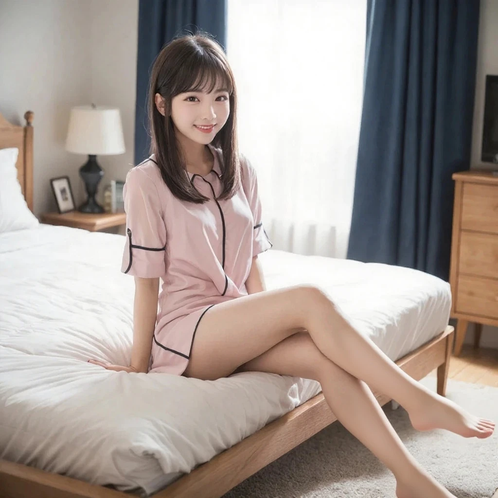 Sit cross feet,Bright outdoors、Walking around the city、Japanese women、1 person,full smile,(Wearing white nurse clothes:1.2),(RAW Photos, highest quality), (Realistic, photo-Realistic:1.4), masterpiece, Very delicate and beautiful, Very detailed, 2k wallpaper, wonderful, finely, Very detailed CG unity 8k wallpaper, Very detailed, High resolution, Soft Light, Beautiful detailed girl, Very detailed eyes and face, Beautiful and sophisticated nose, finely beautiful eyes, nurse, Large Breasts、Voluptuous body、Perfect Anatomy, Black Hair, short pixie cut, nurse uniform, ((smile)), mini skirt, nurse, thin, clear, White Uniform, Neck auscultation,front,feet,(((Pink Panties))),