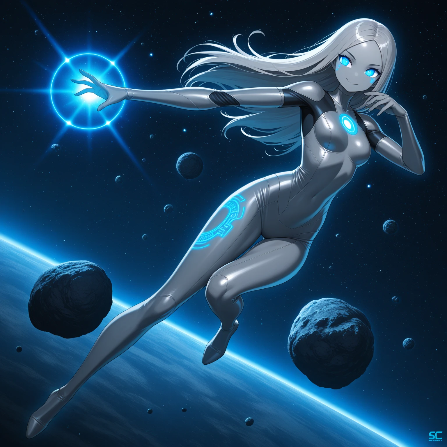sambanekostyle, masterpiece, best quality, very aesthetic, absurdres, extremely detailed, intricate,
(simple background:1.4), samus_aran, 21 years old, mature female, zero suit,
space, moon, planet, spaceship,
<lora:SambaNekoStyle_animagineV31_v110:1>