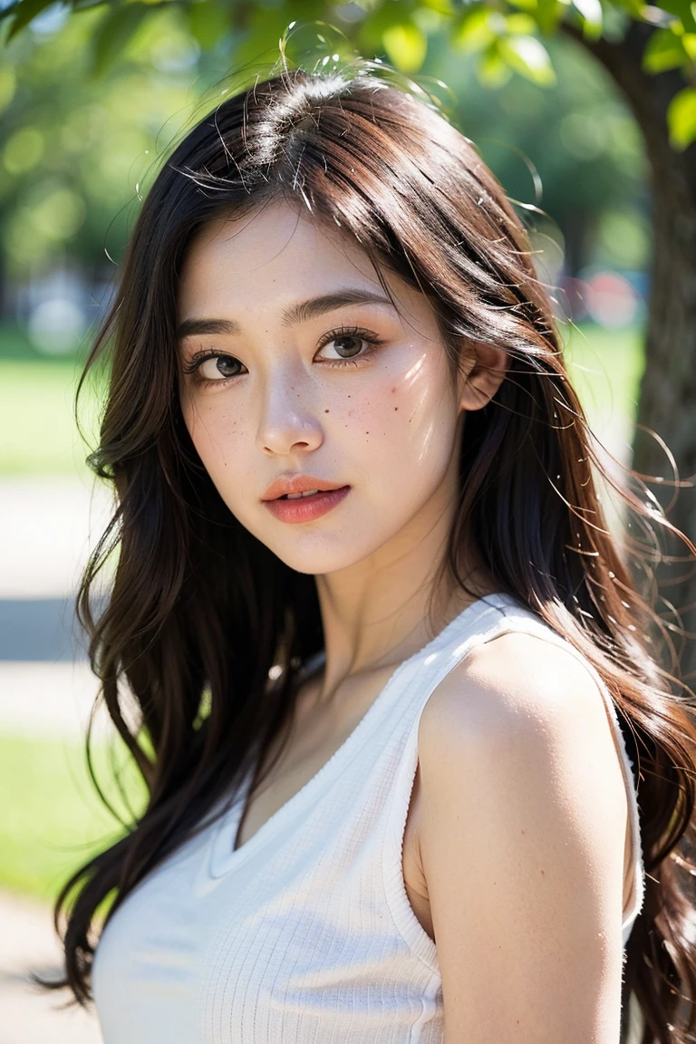 Based on physical rendering,Perfect light and shadow,extreme hight detail,The pupil texture is delicate,Perfect eyes,Black pupils,best qualtiy,tmasterpiece,realisticlying,naturey,Black colored eyes,exquisite facial features