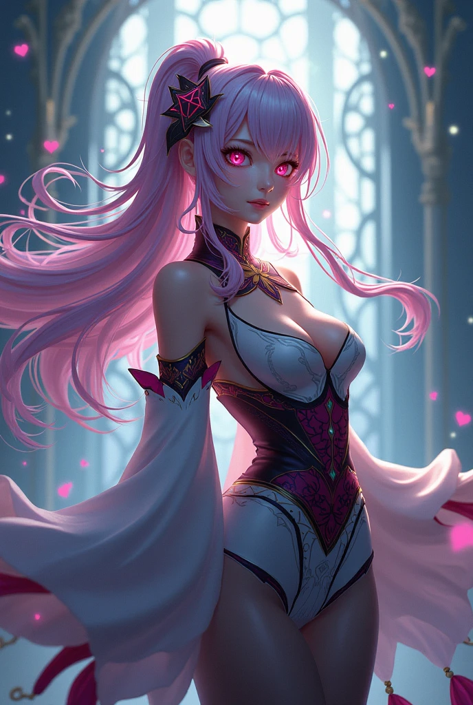 succubus nun, masterpieces, 16K, HD, dancer clothes, corruption tattoo, Tighten nun dresses, sexy, scale up, perfect lightening, praying, blush, body covered by semen 80%, holy, halo, corrupted in sex, addicted in sex, pink hair