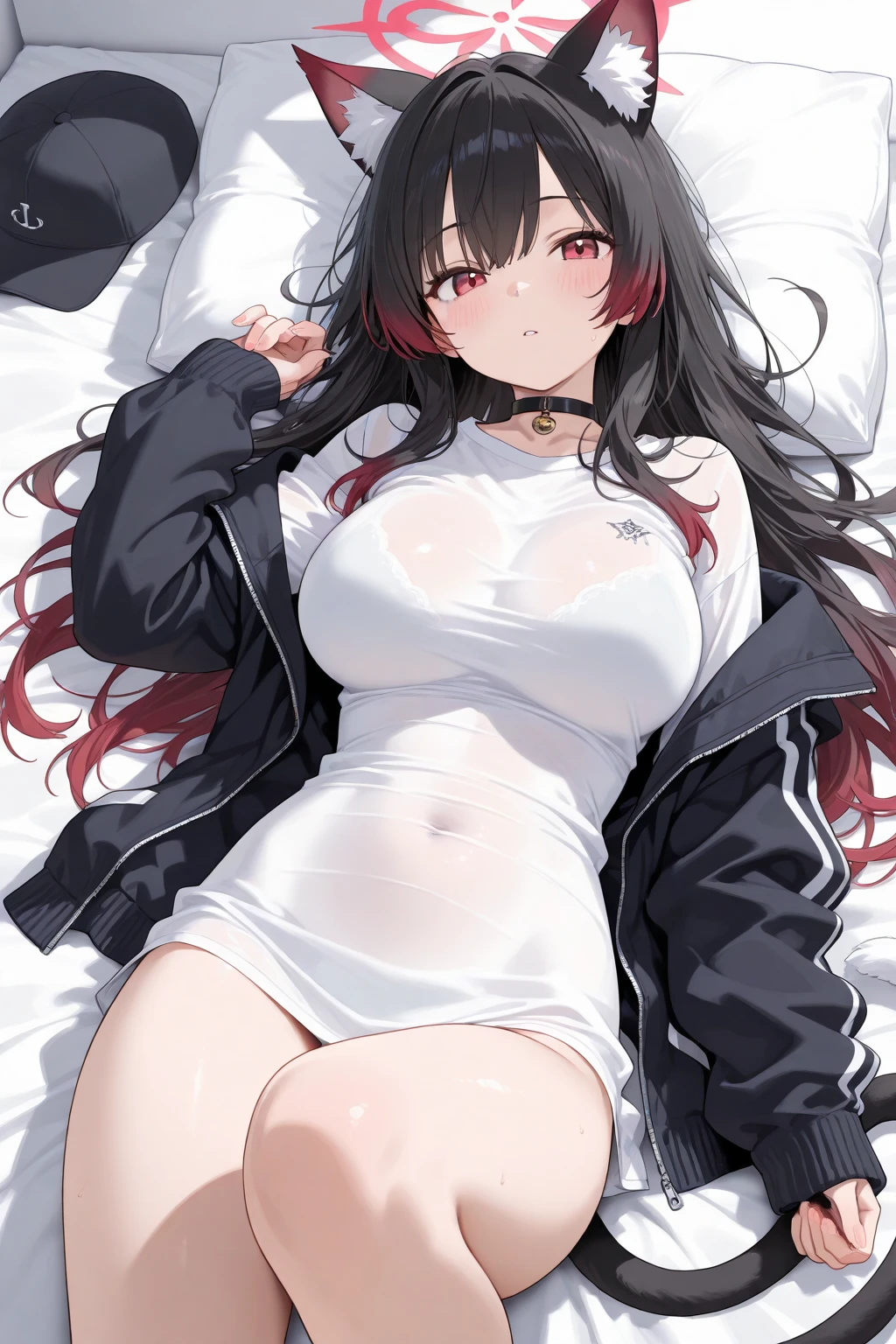 naruto、Hinata、Black hair straight、Spread your legs、High resolution, Lying on your back、Big Breasts、Open your mouth、Blushing、mini skirt、Off the shoulder