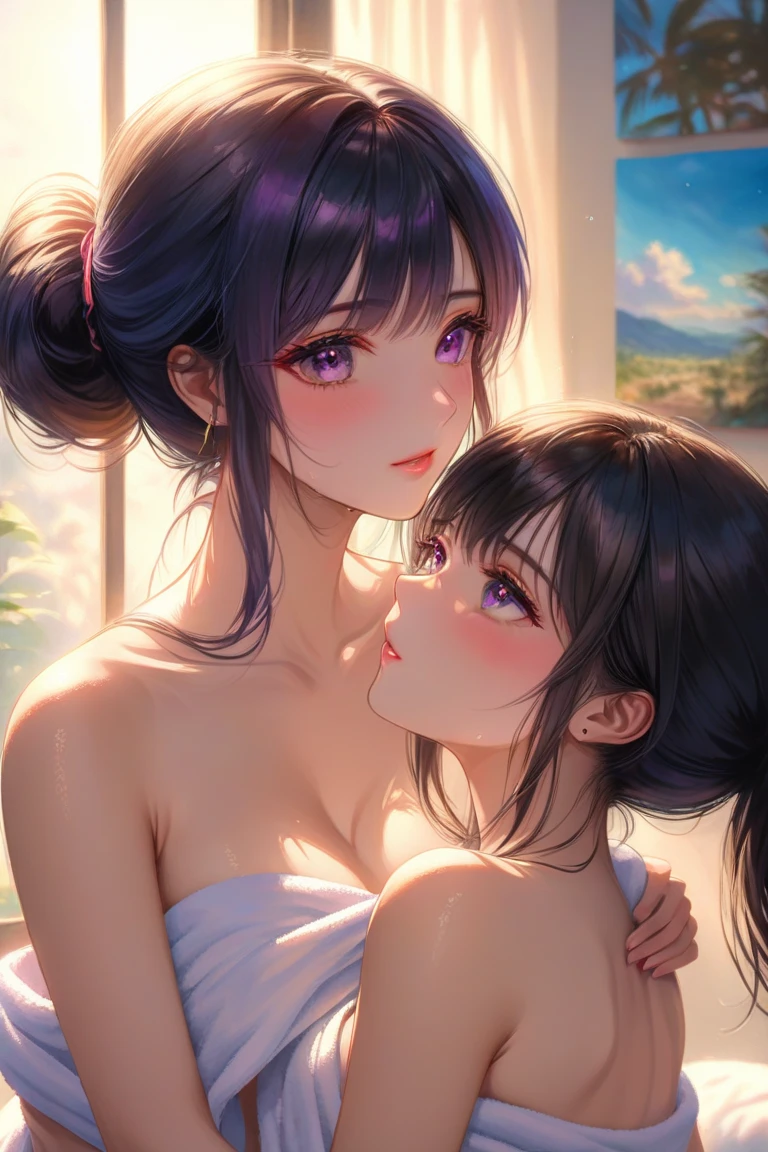fullnude,Cute sisters who are different in age are making love while caressing each other&#39;Body of.,Looks like that&#39;I&#39;m so embarrassed that I feel like crying,red blush,Teary-eyed,I feel it,My sister is a slender woman with short black hair..,My sister is a cute girl with brown hair and big breasts..,tre anatomically correct,Sweaty skin,Precise fingers,Beautiful nipples,Erotic torture,​masterpiece,photorealisim,intense lesbian ,naughty video,