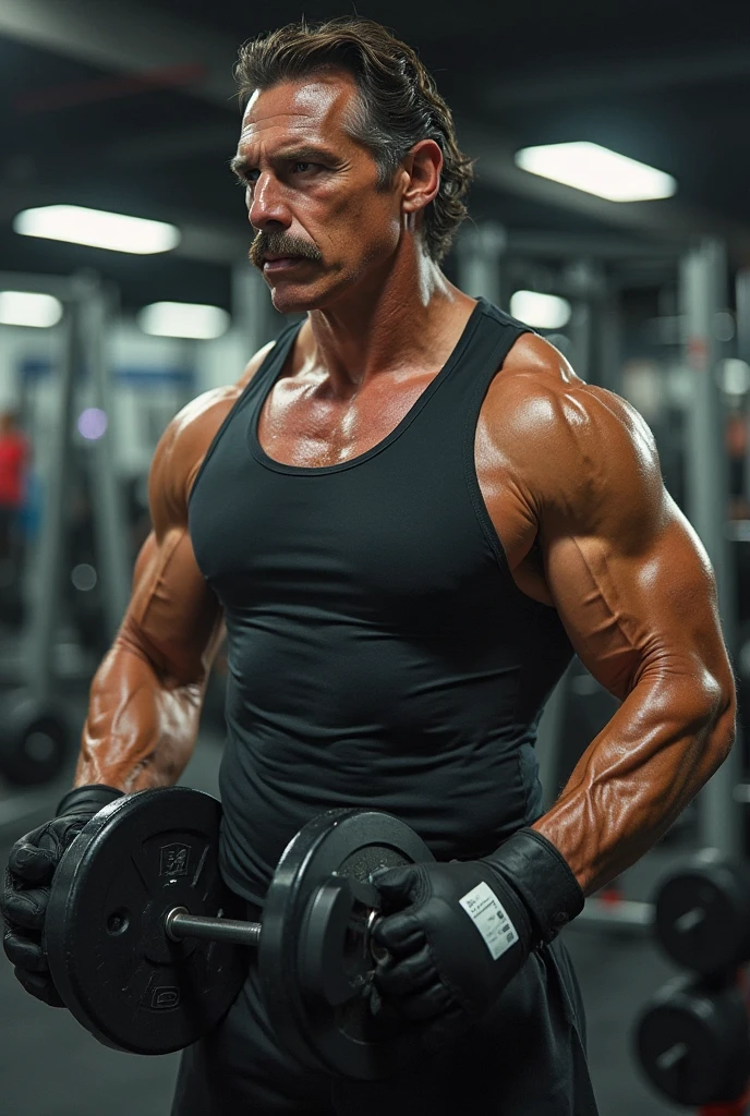 Daniel Ortega doing bodybuilding