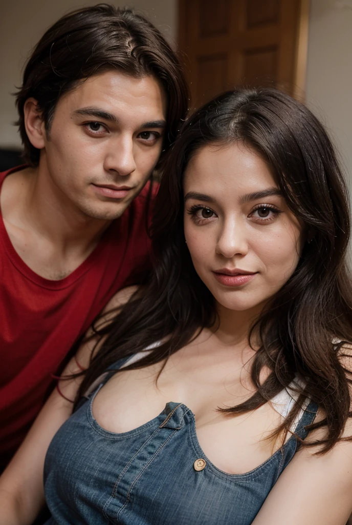 Middle-aged man and beautiful woman have sex naked