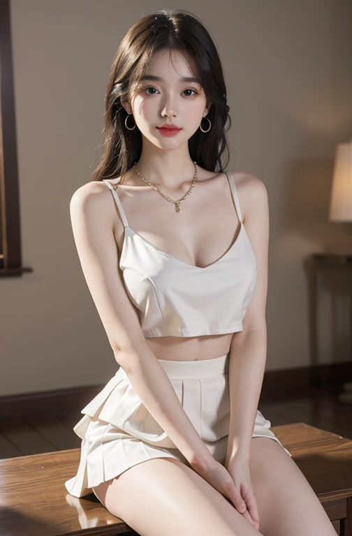 (masterpiece:1.3), (8 thousand, realistic, RAW photos, best quality: 1.4), (1 woman),(sheer silk blouse), (short skirt), (양 다리와 양발에 짙은색 realistic 팬티 스타킹 신고), (Stockings on both legs),(스타킹 신은 Wearing high heels on both feet), (Wearing high heels on both feet), (full body shot), (Beautiful makeover), (realistic이고 매우 아름다운 얼굴), (long eyelashes), (double eyelid), (realistic이고 섬세한 아름다운 눈), (big bust) , (Strong body through exercise), (beautiful abs), (Beautiful heaps), (tall), (really beautiful body), (black hair. parted, long hair:1.3), (아름다운 parted스타일), (beautiful skin), (ultra high resolution), (golden ratio), (realistic 길고 아름다운 두 다리), (realistic and beautiful arms), (necklace), (earring),(beautiful nails manicure), (So beautiful and sexy)