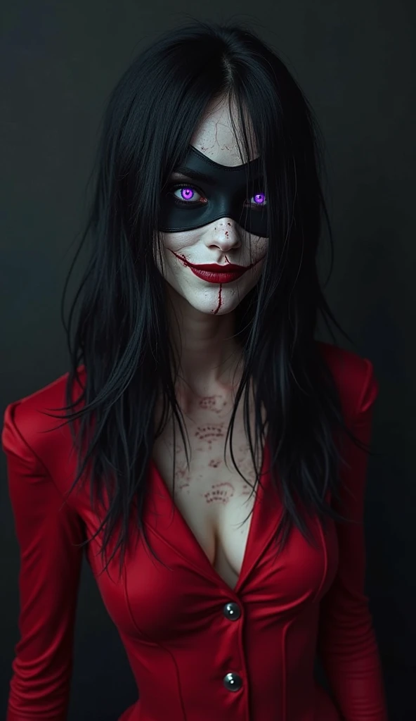 Kuchisake,blue eyes,long black hair,big lips,white hat,white trench coat,cleavage,mouth scar,smile,sharp teeth,
standing,upper body,leaning forward,
empty streets,night,fog,moon,(insanely detailed, beautiful detailed face, masterpiece, beautiful detailed eyes, best quality),<lora:KuchisakeWHITE-10v2:0.8>,