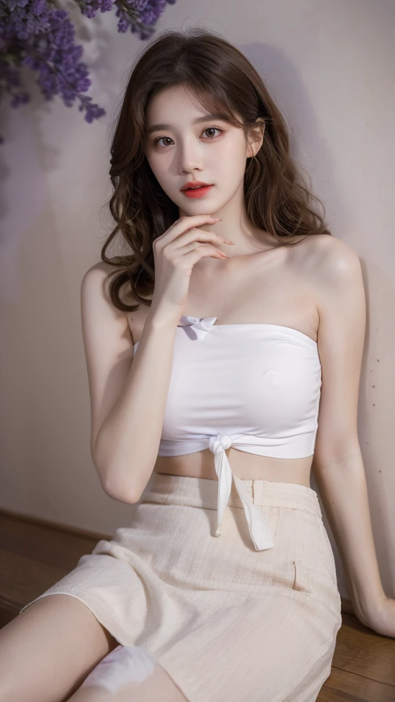 ((Best Quality, 8K, Masterpiece: 1.3)), (Flower Cap: 1.3), Focus: 1.2, Perfect Body Beauty: 1.4, Buttocks: 1.2, (Layered Haircut: 1.2)), (Dark Street: 1.3), Highly Detailed Face and Skin Texture, Full Body, Delicate Eyes, Double Eyelids, Whitened Skin, Long Hair, (Round Face: 1.5), (Loose Crop Top, Shorts: 1.6), huge breast
