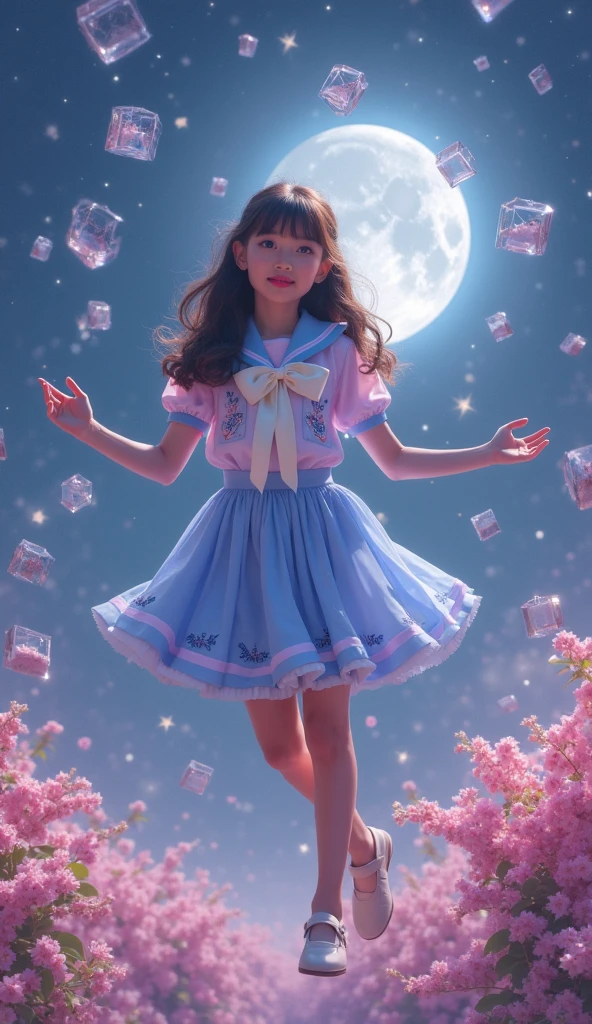 Rainbow colors" Theme,(1 girl,Represents the star,Masterpiece Moon Angel), (popup book:1.5), a 3D render),(Best quality, Detailed details, Masterpiece, offcial art, movie light effect, 4K, Chiaroscuro