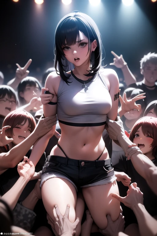AV Photography、Being watched by men、Collective of black guys、small tits、Black nightgown、Surrounded by black men、A man grabs my chest from behind、Chest rubbing、Restraints、
