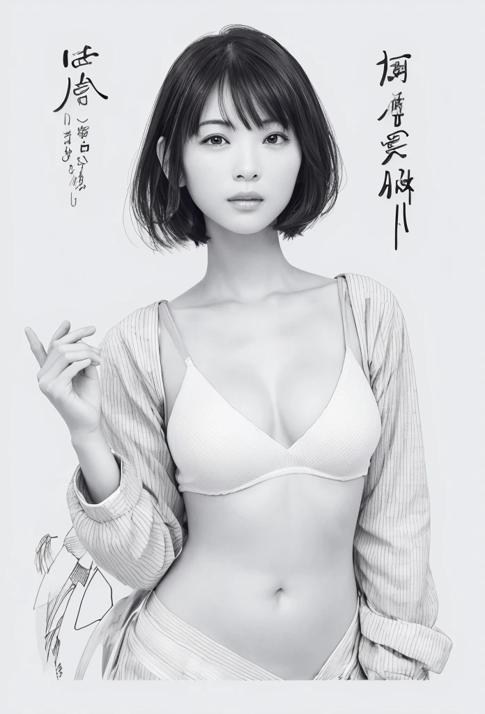 古い紙に描いた木炭のラフsketch, Image of a supple Asian woman,Sexy pose,Beautiful line drawing,+Expressive lines,表現力豊かなsketch風に描く, incubation, 白黒sketch, Hand-drawn, 古い紙に描いた木炭のラフsketch, Image of a supple woman,Dynamic pose,Beautiful line drawing,+Expressive lines,表現力豊かなsketch風に描く, incubation, 白黒sketch, Hand-drawn, sketch, Linear style::sketchノート風sketch, Linear style::sketch注釈スタイル