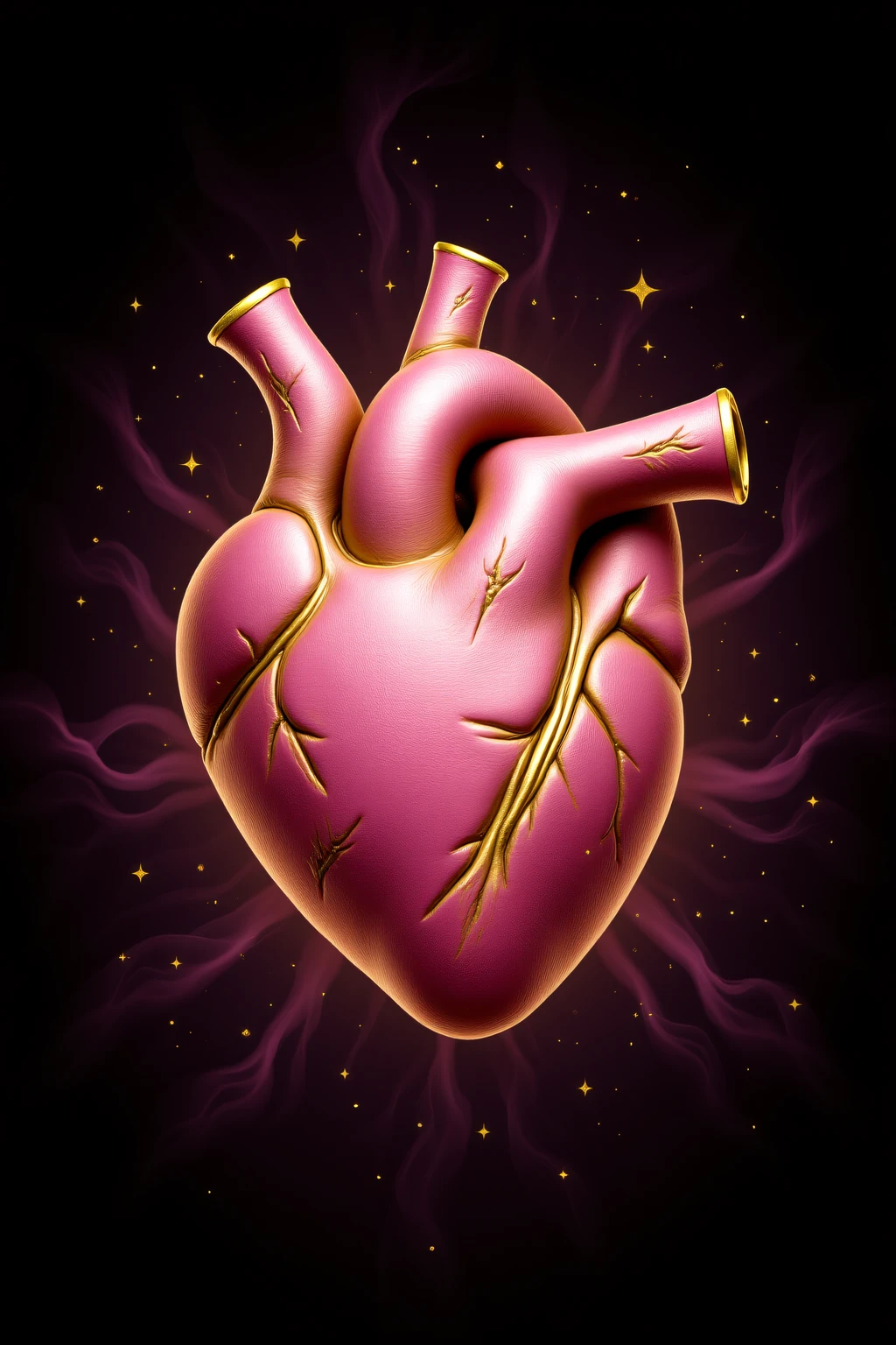 （Hard super transparent heart（organ）Close-up of the sculpture：1.4），（Money：2），（Rose Quartz：1.3），（Luminescence：1.2），sharp、（Extremely detailed and complex，Super huge，grace，gorgeous，Surreal，Super detailed：1.1），8K，Ray Tracing，masterpiece，Particle Effects，Beautiful Effects
