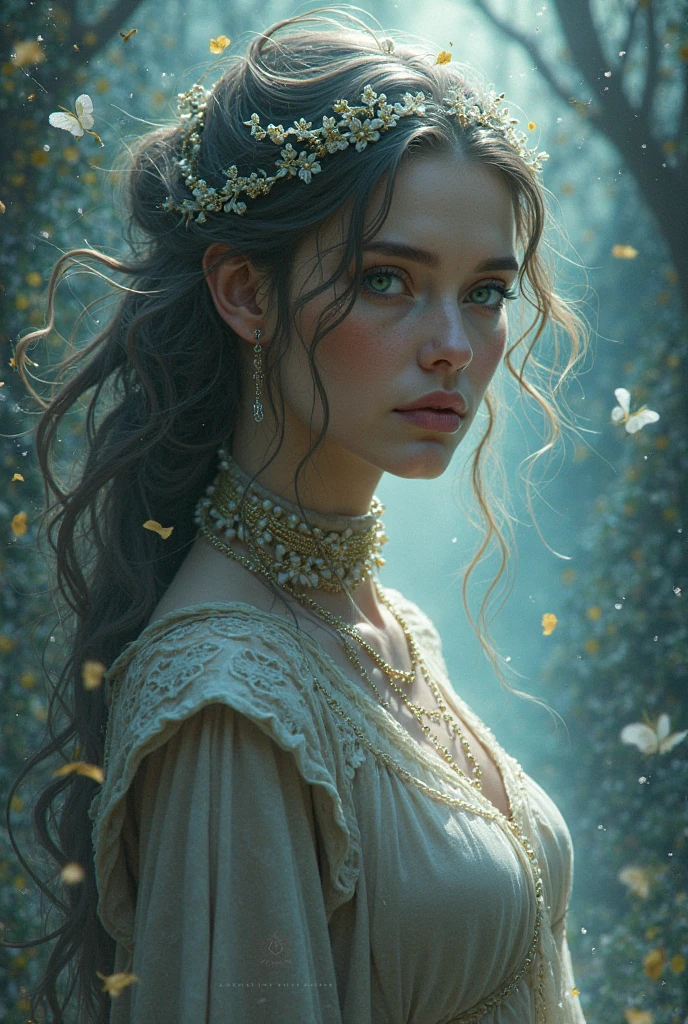 model photo(masterpiece) a beautiful young princess looks at a prince on horseback , green eyes, curly black hair (gentle light) (extreme detail) clear colors, ((intricate details)), hdr, ((intricate details, hyperdetailed)), (dark shot:1.17), epic realistic, faded, ((neutral colors)), art, (hdr:1.5), (muted colors:1.2), hyperdetailed, (artstation:1.5), cinematic, warm lights, dramatic light, (intricate details:1.1), complex background, (rutkowski:0.8), (teal and orange:0.4), illustration, cartoon, soothing tones, calm colors, epic realistic, faded, ((neutral colors)), art, (hdr:1.5), (muted colors:1.2), pastel, hyperdetailed, (artstation:1.5), warm lights, dramatic light, (intricate details:1.2), vignette, complex background, rutkowski