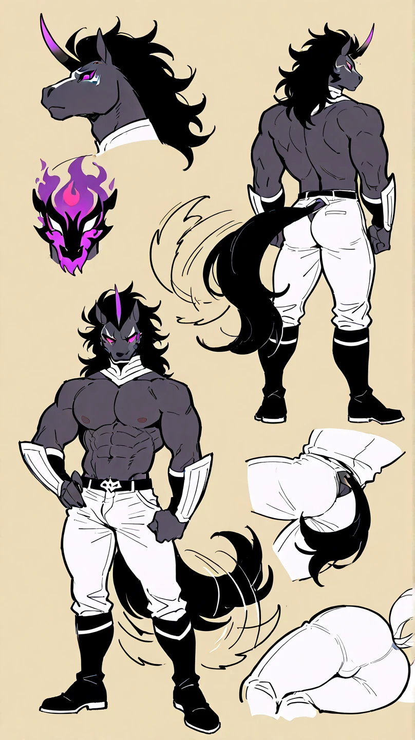 Ganyu femboy, gigantic muscular body, 4 arms, full body.