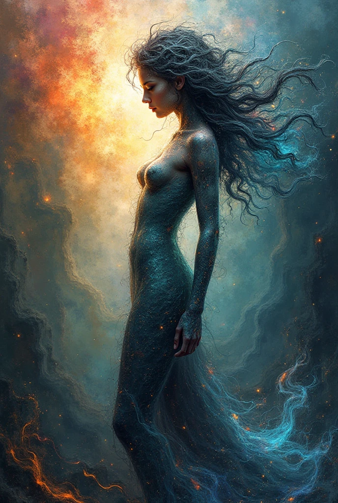 hautement (dynamique:1.2) Detailed scene (Apterus:1.2) Goddess of water on horseback, (Amazing fantastic decoration:1.2), abstract beauty, explosive volumetric, delicious, (Horreur fantastique art parfait, 64K Ultra HD:1.1), (Illustration par Bastien Grivet, Illustration complexe