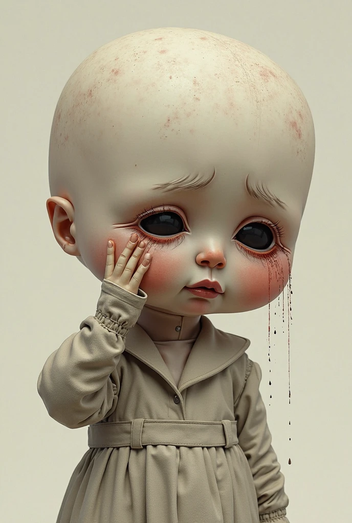 a desperate doll with his hand on his head, Sem saber o que fazer
