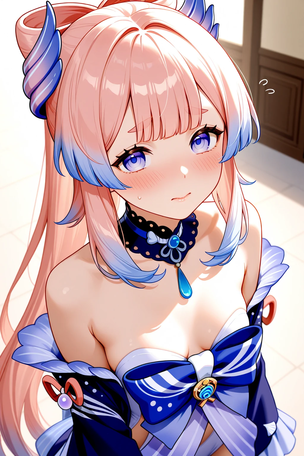 <lora:kokomi-0118:1>, (multiple_girls: 1.2), solo, blush, open mouth, tongue, blue eyes, lips, ahegao, saliva, large_breasts,