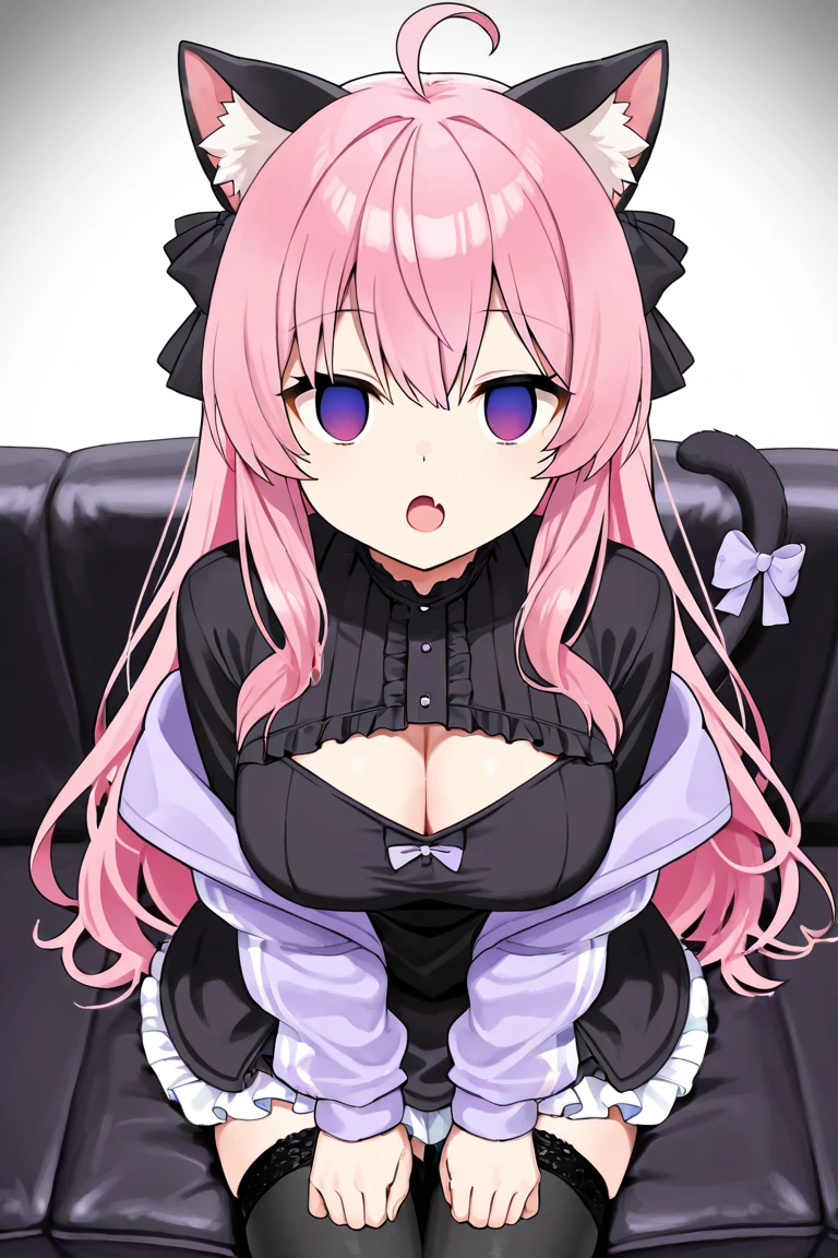 (masterpiece、highest quality、Super detailed)、((One girl))、((Pink Hair))、((Twin tails))、((Light blue eyes))、evil smile、((Open Mouth))、((Saliva))、Earrings、((steam))、((Very large breasts))、((playboy bunny))、((black pantyhose))、((dild in pussy))、((Sweat))、((squatting))、((open legs))、Stage Background、((Pink Neon))、((nsfw))