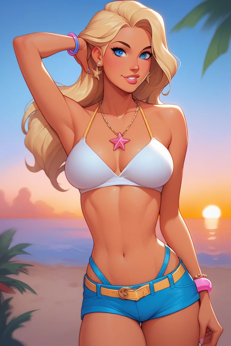 (high quality, best rendering), (beautiful girl, Ana Nicole Smith), (bombshell, pin-up style), transparent wet bikini, yummy, perfect body, sculptural. fitness, deserted beach, almost naked, psychopath, crazy face, sexy pose, 2 piece clothing, pastel, centered, scale to fit dimensions, micro thong, micro bikini, camel toe