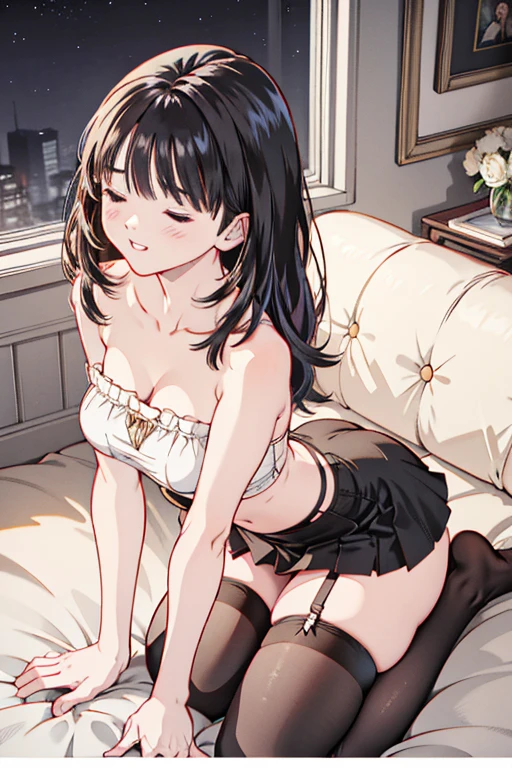 top-quality、hight resolution、ultra-detailliert、​masterpiece、Raw photography、realisitic、Photorealsitic、extremely delicate and beautiful、finely detail、Textured skin、(in hotel)、2 people,man and woman、japanese、18year old both、(((woman wearing white camisole and detailed panties ,man is businessman wearing suits)))、woman upskirt and Showing pink panties,detailed panties,detailed frilled panties showing、tall、Brown hair、wavy hair,short hair,Wearing makeup、(Bare legs:1.5)、perfectly proportions,lying down on the desk and spreading her legs,vaginal sex pov ,