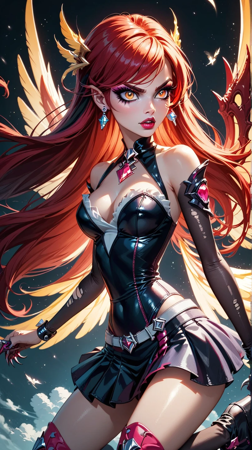 (Best Quality, 8K, Masterpiece, HDR, Soft Lighting, Picture Perfect, Realistic, Vivid), Summer valley covered with flowers, grass and flying elemental lights, Catwoman stands, she has a beautiful face with brown eyes, long windy flaming red hair and tattoos all over her body, arms and legs, she is dressed in some kind of floral outfit, there is a windy aura around her, (ultra high quality fantasy art, dark fantasy style, masterpiece, ultra high quality character design, 8k quality anime art , Realistic Anime Art, Highest Quality Wallpaper Illustration, Detailed Ultra High Quality Accurate Face, High Quality Design and Accurate Physics), Color Difference, Depth of Field, Dramatic Shadows, Ray Tracing, Best Quality, Highly Detailed CG, 8K Wallpapers, [Carefully Rendered hair [Read more about beautiful and shiny hair]] ,(Perfect hand detail [Beautiful fingers without breakage [Beautiful nails]],(Perfect anatomy (Perfect proportions)) [[Resembles the whole body]],[Perfect color combination (Accurate simulation of interaction light and material)], [Visual art that conveys the meaning of history]