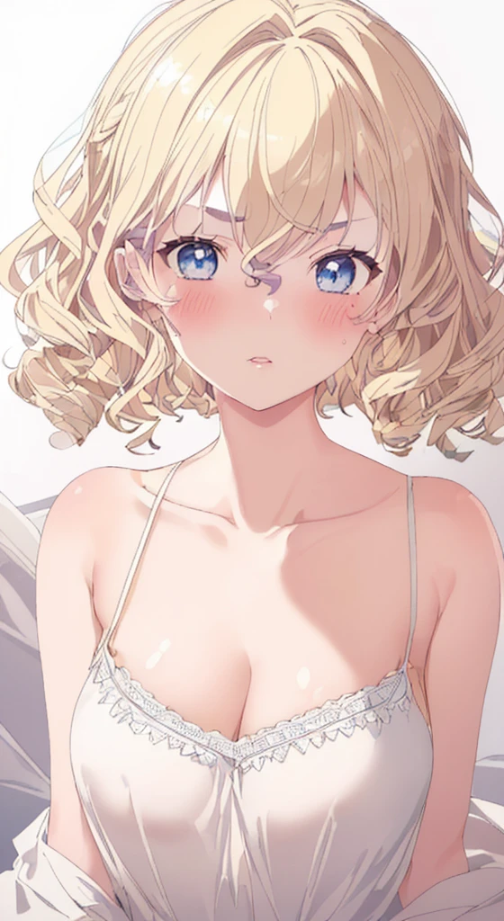 A beautiful detailed anime girl, realistic sketch, 1girl, detailed eyes, detailed lips, beautiful flowing blue gradient background, ginger hair, textured crop top, Canadian, (masterpiece, best quality, 8k, high resolution, ultra-detailed, photorealistic, physically-based rendering)