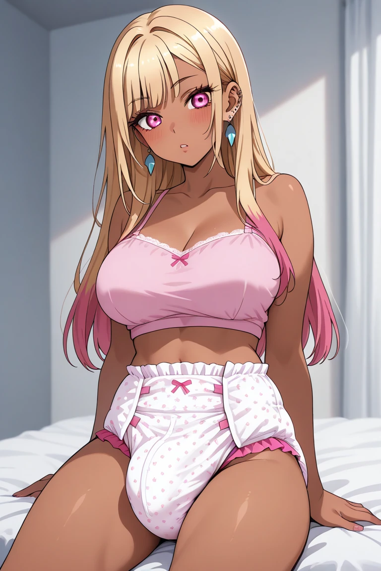 (dog tail:1.1), 1 chihuahua, ruby eyes, dog ears, parted lips, how they are, cute,
bared shoulders, sliding love, camisole,
tilt your head, sitting down, wariza, on the bed, Pink Bedroom, Bright morning sun,
sharp focus, looking ahead at viewer, cowboy shot,
(intrikate:1.3), (pink theme:1.3), (tom rosa:1.3), (Orange tone:1.1), illustration, anime coloring,
(NSFW:0.55), ((flat-chested, smooth belly, baby face)), (intense colors)
