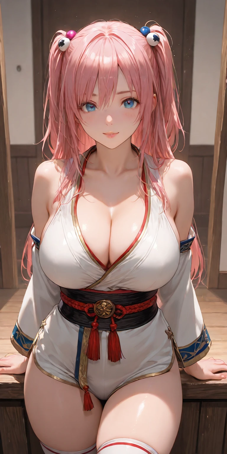 (finely detailed beautiful eyes and detailed face,masterpiece sidelighting,masterpiece,highest quality,detailed,High resolution illustrations),, (One girl,whole body,beautiful girl,Shiny skin,Looking down,View Viewer),, (Pink Hair,blue eyes,ribbon,hanbok, korean clothing), (Dressed_Underbust:1.2),Underbust,Dirty Body Upper Body Sweaty Big Breasts Expose Fluid from nipples Reverse Rape Slimy saliva Urinating Watching the audience Attractive body Muscular lure Sweating Masturbation
