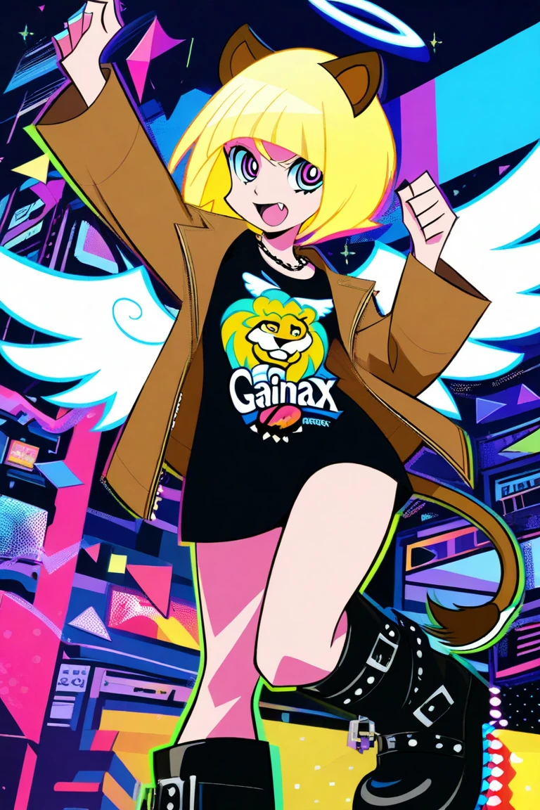 Solo, Score_9, score_8_up, score_7_up, kemono style, Kimiko, An Anthro furry fox girl, yellow furry body, yellow fox tail, , black nose, blonde hair, braided hair, wearing blue daisy dukes, white shirt tied up, visible thong, hand on hip, sunglasses, sunglasses covering eyes, outdoors, sunny day, low angle shot, looking away, majestic, at the beach, looking up, majestic pose