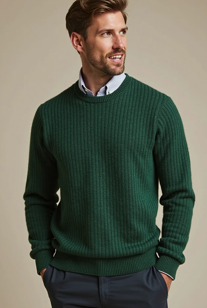 Man wearing green sweater, Blue pants, Josh Hutcherson, looking right, confuse