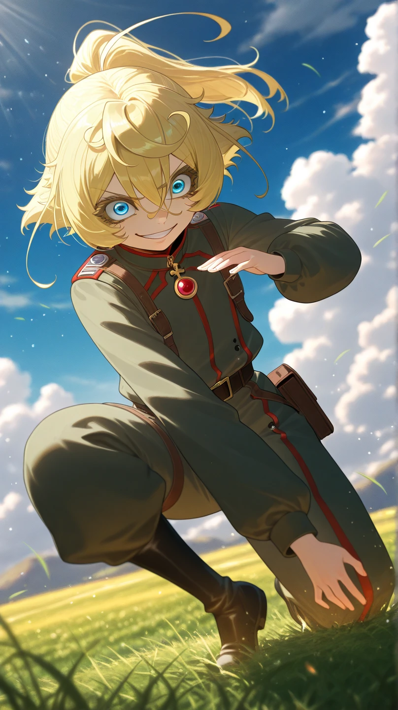 1girl, short hair, blonde hair, blue eyes, military uniform, sky,
flying, sky, military, group of soldiers, observation, flying in the sky, military personnel, aerial view, <lora:tanya2:1>