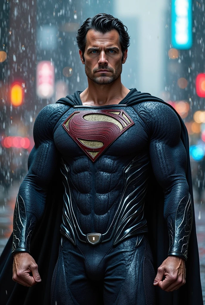 action shots of M1lly4c0k2222 ((wearing a sexier revealing black and silver version of the evil superman suit man of steel)), large breasts, toned body, (explosions in the background a city in ruins), Style-BladeRunner2049-8v Intricate, High Detail, Sharp focus, dramatic, ((photorealistic)), raped women, young, crying, angry