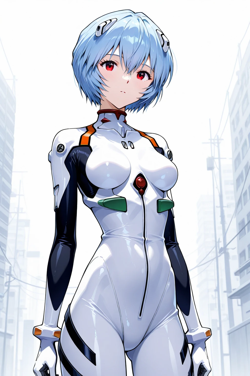 ((Highest quality, 8k wallpaper)),(masterpiece, Highest quality),Very detailed,High resolution,(Official Art:1.3),(((Anime screenshots,Black outline))),One girl,alone, Break mer1,(Rei Ayanami {Neon Genesis Evangelion,}1.2),masterpiece, best quality, outdoor, 1girl, Solo,red eyes,short hair,blue hair, (White plug suit:1.4), skin tight,(backlight, shaded face, cross-eyed, rolling eyes, empty eyes, jitome, raised eyebrows, one eye closed:1.3),(Tired look, A look of regret, Struggled, Half-closed eyes, fear, humiliation, Frightened, anxiety:1.3),(((Covered in sweat, Mass sweat, Sweating profusely,steam:1.7))), (((knees together feet apart, leaning forward, bent legs:1.6))),(((独奏, cowboy shot:1.6))),(((fighting stance, face punch, punching, punched in the face, Punch sticks to face,Ryona:1.6))),