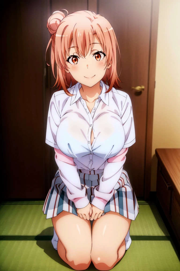 ((highest quality, High resolution, nffsw, perfect pixel, Depth of written boundary, 4k, )), 1 girl, alone, In addition, beautiful anime girl, beautiful art style, 
close, looking at the viewer, 
perfect body,  

Yuigahama Yui,  short hair, pink hair, (big breasts),bed

(blush all over the face,Ahegao)
 
(((full nude))), thighs, between the legs, , 
big breasts, nipple, open your mouth, Happy, blush, i breathe, Sweat,  break hetero, (hetero couple),(sex:1.5),(vagina), NSFW, Cowgirl, buckshot
girl on top, buckshot