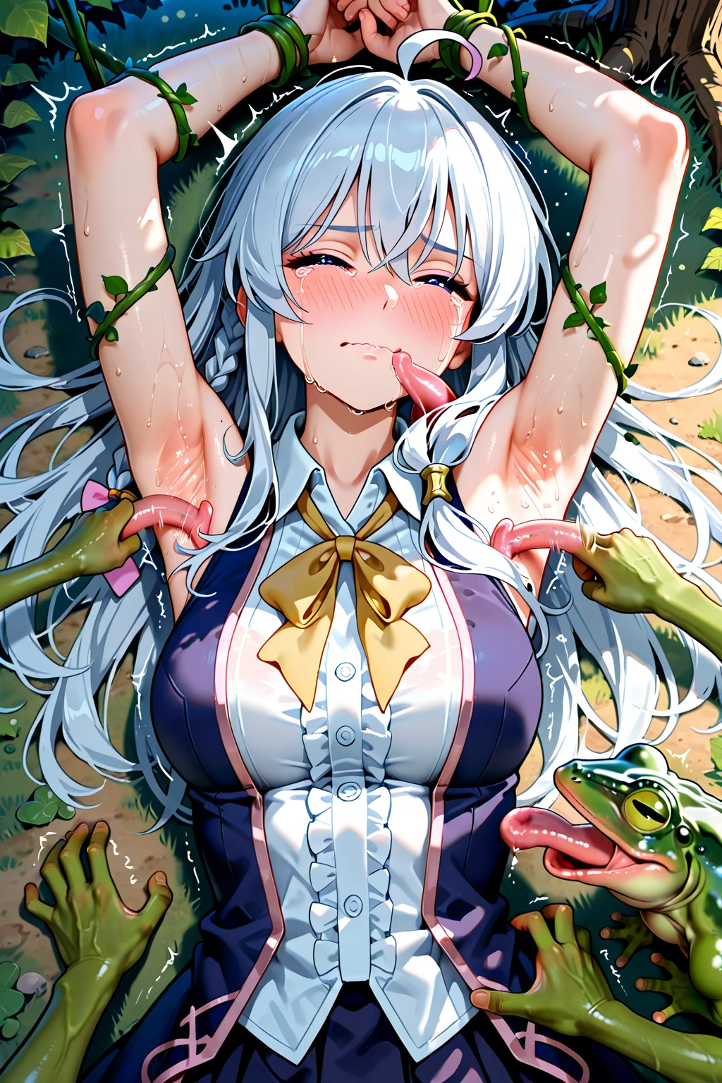 A single girl, a human girl, silver hair, ponytail, micro bikini armor, on all fours
Plant rape, giant rose monster, giant rose monster, thorn ivy tentacles
Giant rose monster thorn ivy penis, giant rose monster thorn ivy penis, sex with a rose monster, sex with a giant rose monster
Extremely thick thorn ivy penis, extra thick thorn ivy dick, double penetration, hard sex, thorn ivy penis as thick as your arm, thorn ivy dick as thick as your arm, (huge thorn penis: 1.6), inside of pussy, belly swollen with thorn ivy dick, loads of semen, ahegao,
pregnancy, pregnant woman, laying eggs, giving birth, monster seed, monster seed,
germination, seed germination
outdoors, forest, woodland, grassland