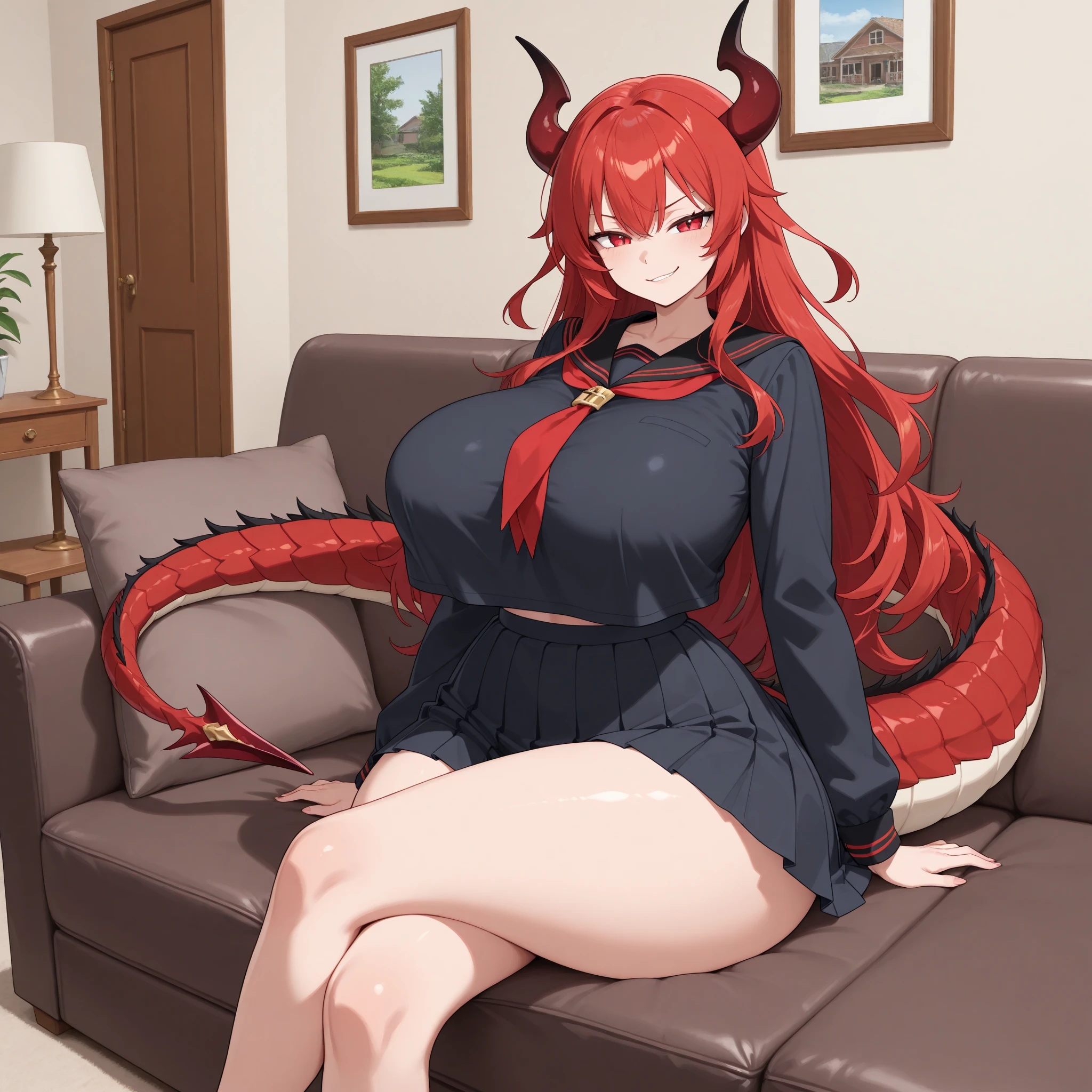 Anime. 1 Girl. Cutie. The girl is a dragon. Red hair. Long hair. Amber eyes. Beautiful eyes. Perfect eyes. Expressive eyes. Ideal face. Ideal anatomical body. Dragon horns. Scaly hands. Clawed hands. Long legs. Scaly legs. Clawed feet. Dragon wings. Dragon tail. tail. Dressed in an evening dress. High heel shoes. Beautiful body. Beautiful nose. 18 years. Medium breasts. Pregnant. Period. Holding dirty panties in his hands. The crotch is covered in blood. Her water broke. Embarrassment. Blush. Beautiful character design. Shiny skin. She wants to sneeze. She needs to sneeze. She has a strong, desperate urge to sneeze. Fire breath. She sneezes. She sneezes with fiery breath. Runny nose. Mucus from the nose. Snot. Slpli is running from the nose. Blows his nose. He wipes his nose with his dirty underpants. She wants to pee. She needs to pee. She has a strong, desperate urge to pee. She described. Tears on eyes. Cry. Snot flows from the nose. City. Street. Restaurant. Heading to the toilet. Standing at the door to the toilet. Waiting for it to cool down. Whole body. nsfw. Official art. Extremely detailed CG Unity 8k wallpaper. Ideal lighting. Ultra high resolution 4K. Super detailed 8K. A high resolution.