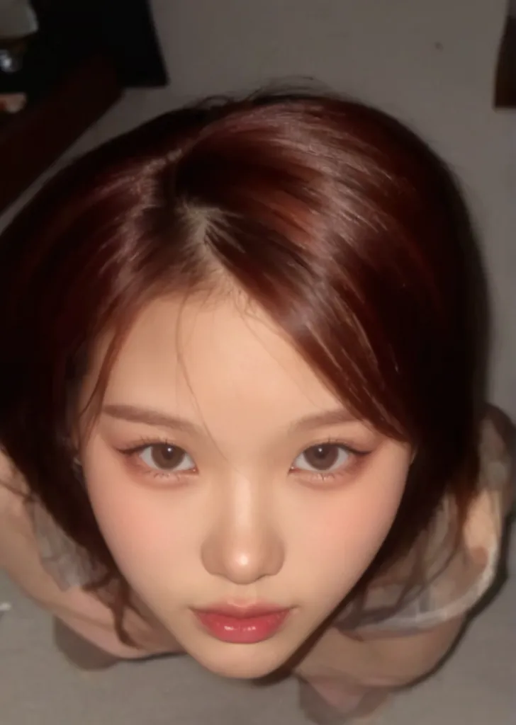 kind Red hair I have a bruise on my forehead。